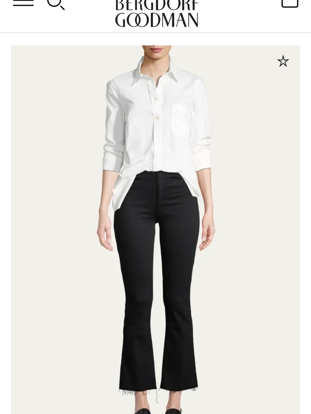 MOTHER The Insider Crop Step Fray Jeans – Black 29